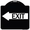 Signmission Exit With Left Arrow Heavy-Gauge Aluminum Architectural Sign, 18" H, 18" L, BW-1818-24607 A-DES-BW-1818-24607 - alternate 1